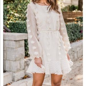 PINK LILY CREAM DRESS